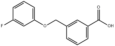 3-(3-fluorophenoxymethyl)benzoic acid Struktur