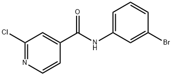 N-(3-溴苯基)-2-氯吡啶-4-甲酰胺,1019466-39-7,结构式