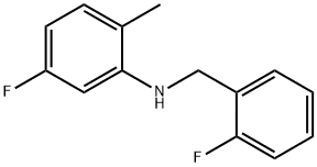 5-氟-N-(2-氟苄基)-2-甲基苯胺, 1019491-33-8, 结构式