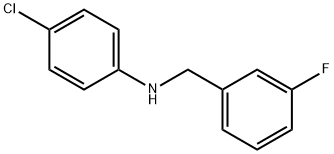 4-クロロ-N-(3-フルオロベンジル)アニリン 化学構造式
