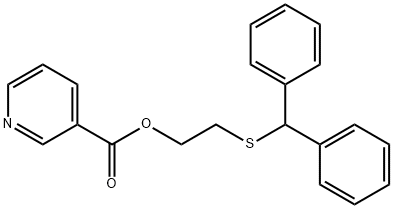 2-[(Diphenylmethyl)thio]ethyl=nicotinate,101952-60-7,结构式