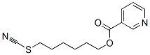 6-thiocyanatohexyl pyridine-3-carboxylate 结构式