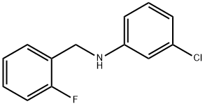 3-クロロ-N-(2-フルオロベンジル)アニリン 化学構造式