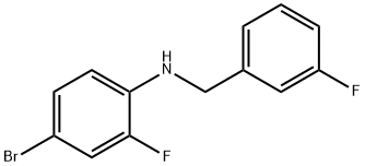 4-BroMo-2-fluoro-N-(3-fluorobenzyl)aniline, 97% Struktur