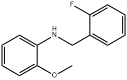 N-(2-氟苄基)-2-甲氧基苯胺, 1019566-30-3, 结构式