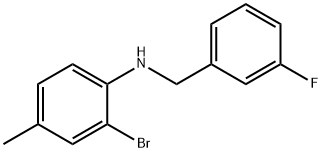 2-BroMo-N-(3-fluorobenzyl)-4-Methylaniline, 97% 化学構造式