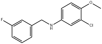 3-Chloro-N-(3-fluorobenzyl)-4-Methoxyaniline, 97% 化学構造式
