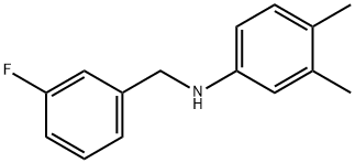 3,4-二甲基-N-(3-氟苄基)苯胺 结构式