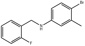 4-溴-N-(2-氟苄基)-3-甲基苯胺 结构式