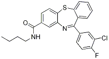 Dibenzo[b,f][1,4]thiazepine-8-carboxaMide, N-butyl-11-(3-chloro-4-fluorophenyl)- Struktur