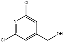 2,6-ジクロロ-4-ピリジンメタノール 化学構造式