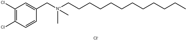 3,4-ジクロロ-N-ドデシル-N,N-ジメチルベンゼンメタンアミニウム·クロリド 化学構造式