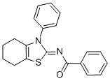 N-(3-PHENYL-4,5,6,7-TETRAHYDRO-3H-BENZOTHIAZOL-2-YLIDENE)-BENZAMIDE 结构式