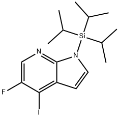 5-FLUORO-4-IODO-1-(TRIISOPROPYLSILYL)-1H-PYRROLO[2,3-B]PYRIDINE Structure