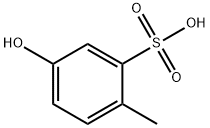2-メチル-5-ヒドロキシベンゼンスルホン酸 化学構造式
