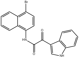 N-(4-bromo-1-naphthyl)-2-(1H-indol-3-yl)-2-oxoacetamide Structure