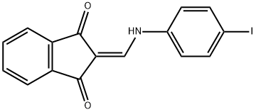 2-[(4-iodoanilino)methylene]-1H-indene-1,3(2H)-dione Structure