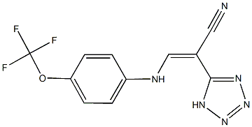 (Z)-2-(1H-1,2,3,4-tetraazol-5-yl)-3-[4-(trifluoromethoxy)anilino]-2-propenenitrile Structure