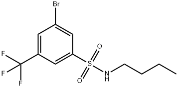 N-Butyl 3-broMo-5-(trifluoroMethyl)benzenesulfonaMide Struktur