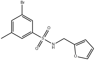 N-(Furan-2-ylMethyl)3-broMo-5-MethylbenzenesulfonaMide Struktur