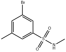 N-Methyl 3-Bromo-5-methylbenzenesulfonamide, 1020252-91-8, 结构式
