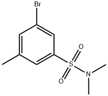 3-ブロモ-N,N,5-トリメチルベンゼンスルホンアミド 化学構造式