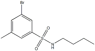 3-Bromo-N-butyl-5-methylbenzenesulfonamide,1020252-93-0,结构式