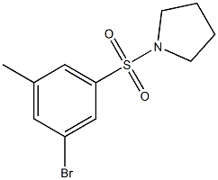 1-((3-Bromo-5-methylphenyl)sulfonyl)pyrrolidine,1020252-96-3,结构式