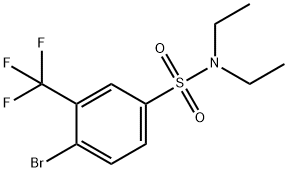 4-ブロモ-N,N-ジエチル-3-(トリフルオロメチル)ベンゼンスルホンアミド 化学構造式
