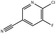 6-Chloro-5-fluoronicotinonitrile 化学構造式