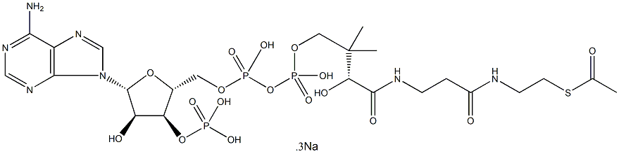 乙酰辅酶 A 钠盐, 102029-73-2, 结构式