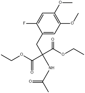 DIETHYL-2-ACETYLAMINO-2-(2''-FLUORO-4'',5''-DIMETHOXYBENZYL)-1,3-PROPANEDIATE,102034-51-5,结构式