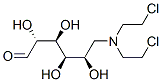 6-(bis(2-chloroethyl)amino)-6-deoxyglucose Struktur