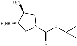 (3S,4S)-1-Boc--3,4-diaminopyrrolidine Struktur