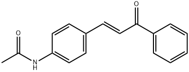 trans-N-(4-(3-Oxo-3-phenyl-1-propenyl)phenyl)acetamide Struktur
