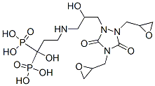 diglycidyl-(3-(3,3-bisphosphono-3-hydroxypropylamino)-2-hydroxypropyl)urazol Structure