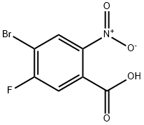 4‐ブロモ‐5‐フルオロ‐2‐ニトロ安息香酸 化学構造式