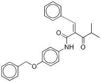 N-4-Benzyloxyphenyl α-Benzilidene-d5 Isobutyrylacetamide 化学構造式