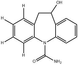 10,11-二氢-10-羟基-5H-二苯并[B,F]氮杂卓-1,2,3,4-四氘代-5-甲酰胺,1020719-39-4,结构式