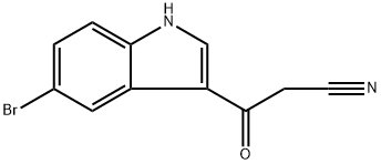 3-(5-溴-1H-吲哚-3-基)-3-氧代丙腈 结构式