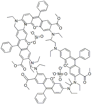 Xanthylium, 3,6-bis(diethylamino)-9-2-(methoxycarbonyl)phenyl-, molybdatesilicate Structure