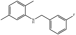 N-(3-Fluorobenzyl)-2,5-diMethylaniline, 97% 化学構造式