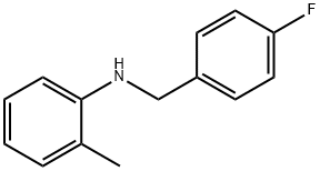 N-(4-氟苄基)-2-甲基苯胺,1020963-78-3,结构式