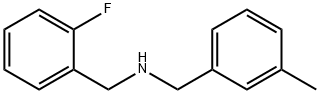 N-(2-氟苄基)-3-甲基苄胺, 1021042-22-7, 结构式