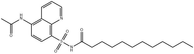 N-(5-acetamidoquinolin-8-yl)sulfonyldodecanamide Struktur