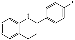 2-Ethyl-N-(4-fluorobenzyl)aniline, 97% 化学構造式