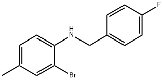 2-溴-N-(4-氟苄基)-4-甲基苯胺 结构式