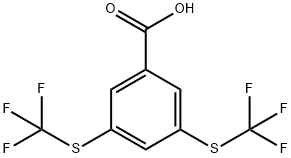3,5-Bis(trifluoromethylthio)benzoic acid Struktur