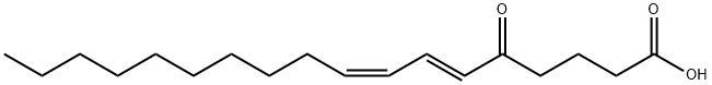 (6E,8Z)-5-オキソ-6,8-オクタデカジエン酸 化学構造式