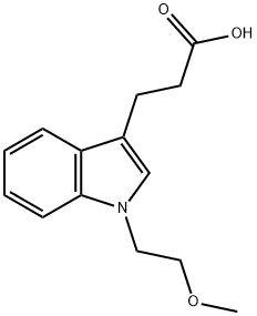 3-[1-(2-甲氧基乙基)-1H-吲哚-3-基]丙酸, 1021245-39-5, 结构式